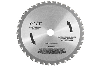 Carbide tipped saw blade for steel